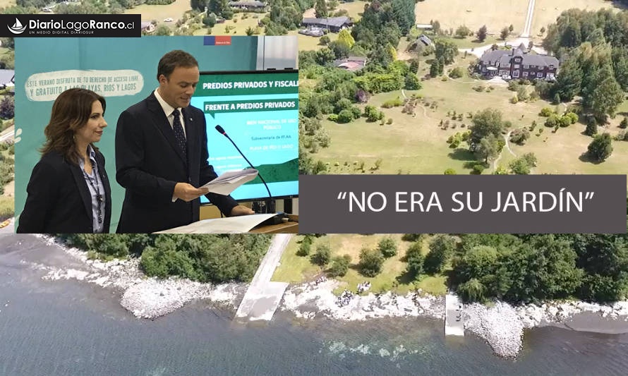 Ministro comunicó resolución: "Matías Pérez se equivocó, no era su jardín, es terreno público"