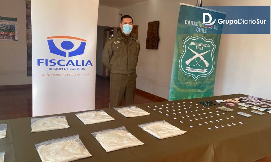 Preso quedó un hombre que fue encontrado con 6 kilos de cocaína en Mariquina
