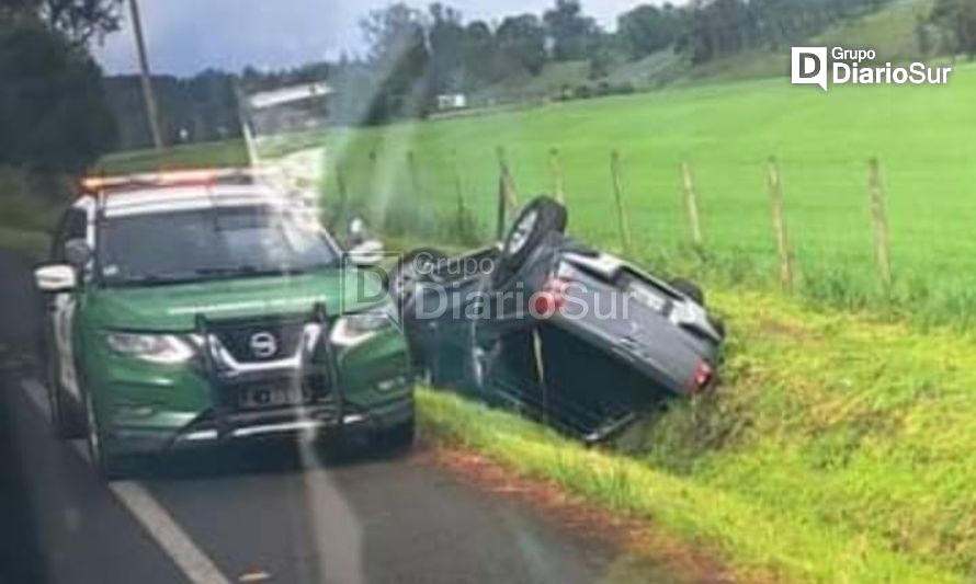 Accidente vehicular se registra en ruta Río Bueno-Lago Ranco