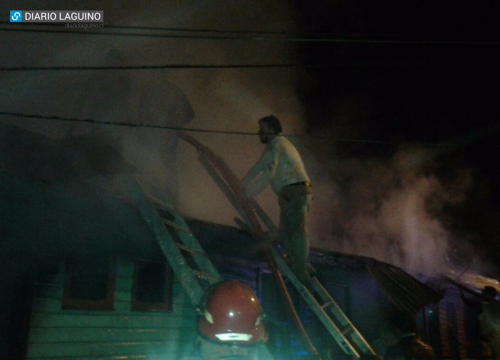 Cinco viviendas fueron consumidas por gran incendio en Los Lagos