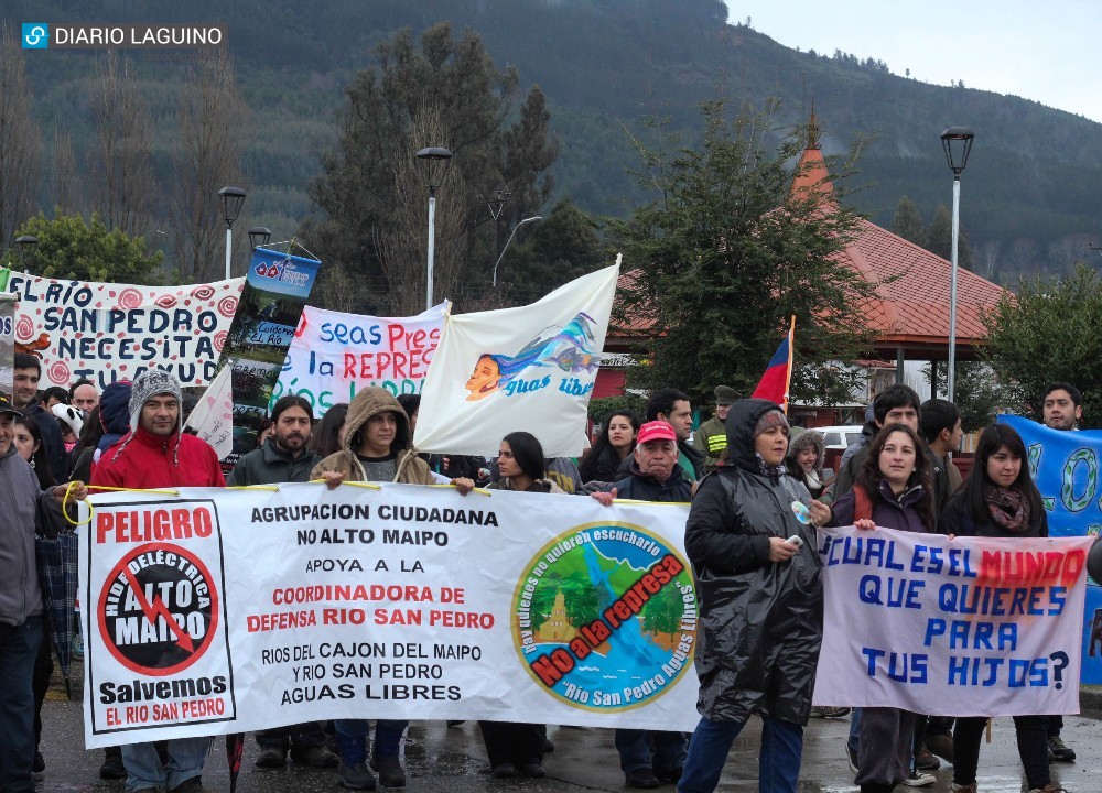 Ciudadanos se manifestaron contra el proyecto Central San Pedro de Colbún