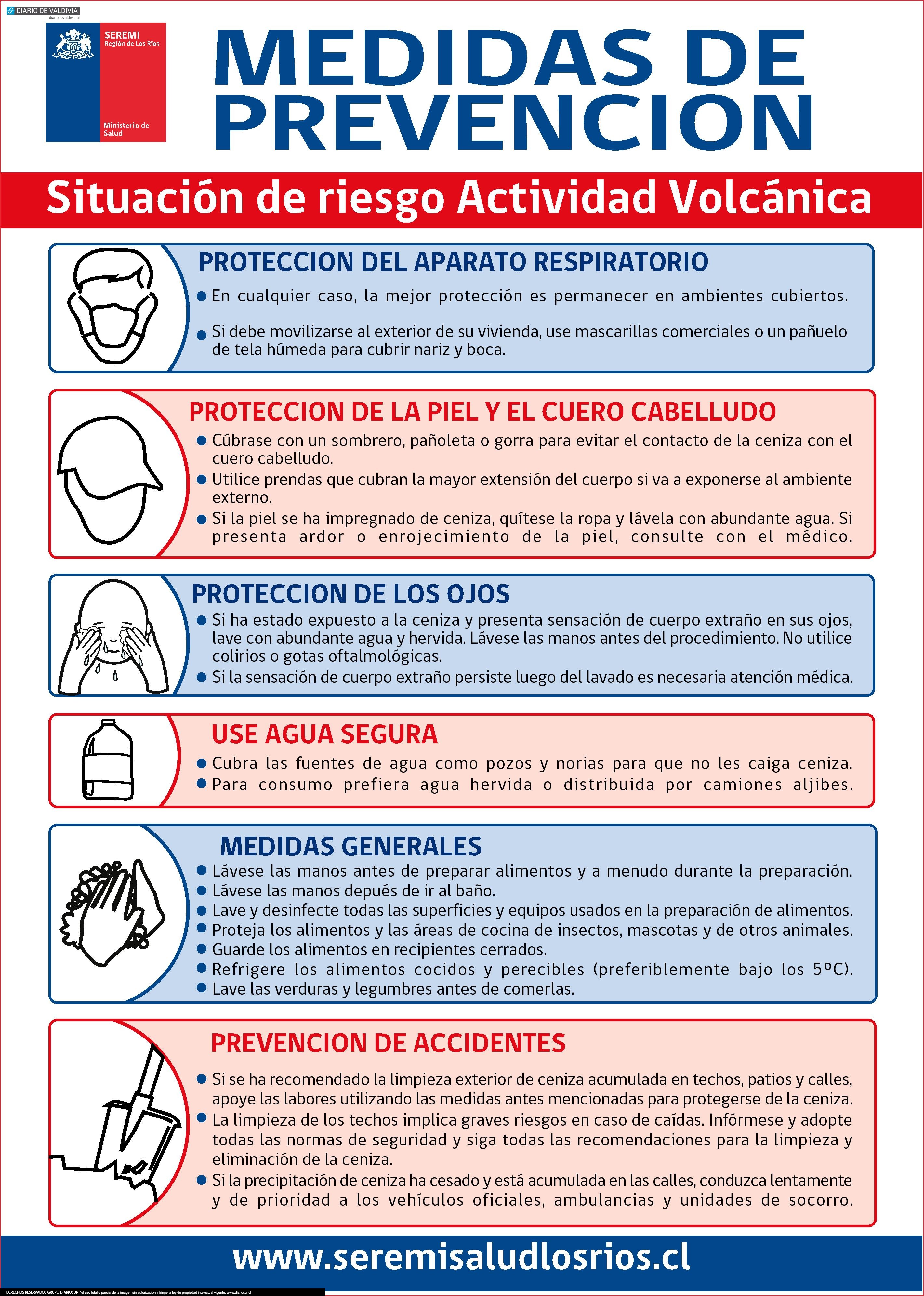 ¡Atento!: éstas son las medidas se seguridad recomendadas frente a caída de ceniza volcánica