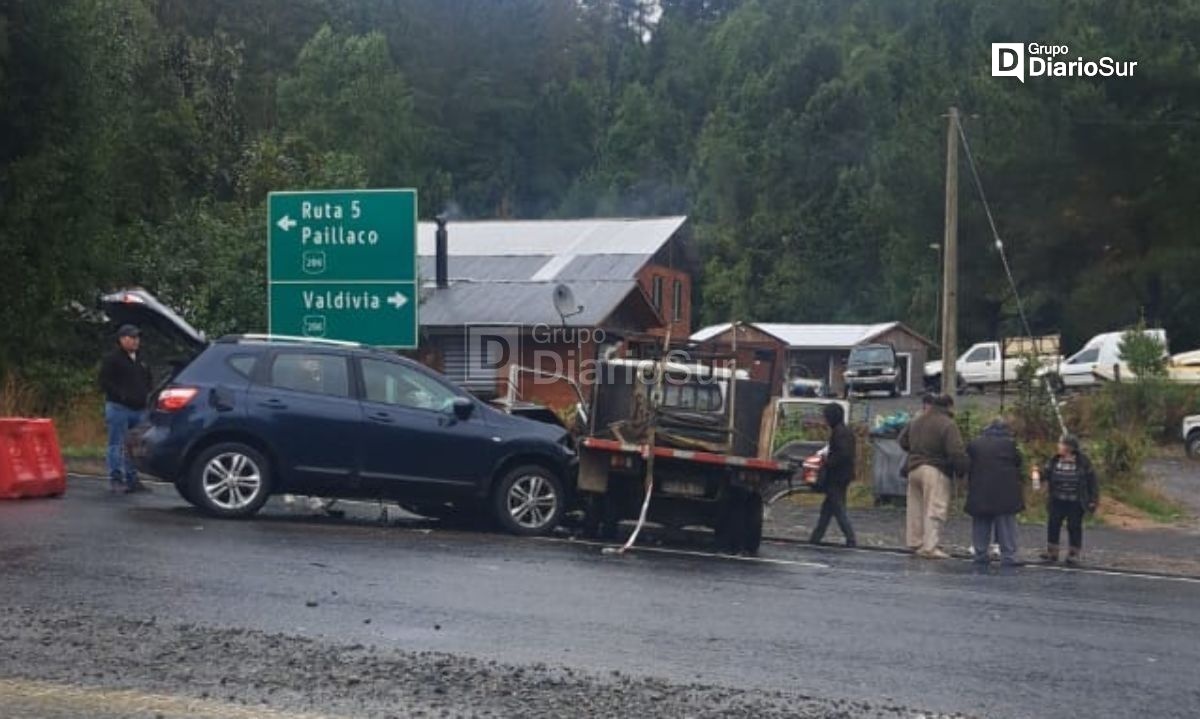 Accidente vehicular se registra en la Ruta Paillaco-Valdivia